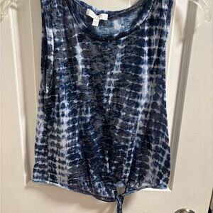 dELiA*s Navy Tie-Dye Tank Top